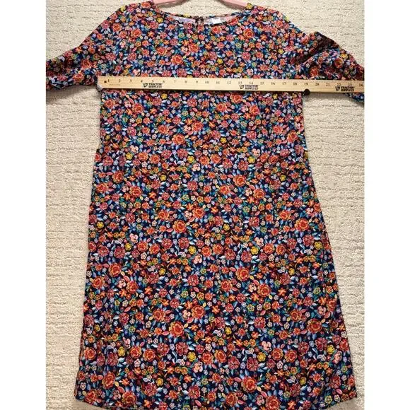 Old Navy Women's Floral 3/4 Sleeved Shift Dress Size Medium Tall Knee Length - Picture 6 of 6